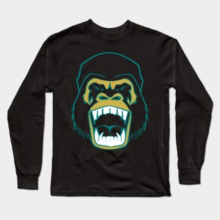 Angry Gorilla Face Long Sleeve T-Shirt